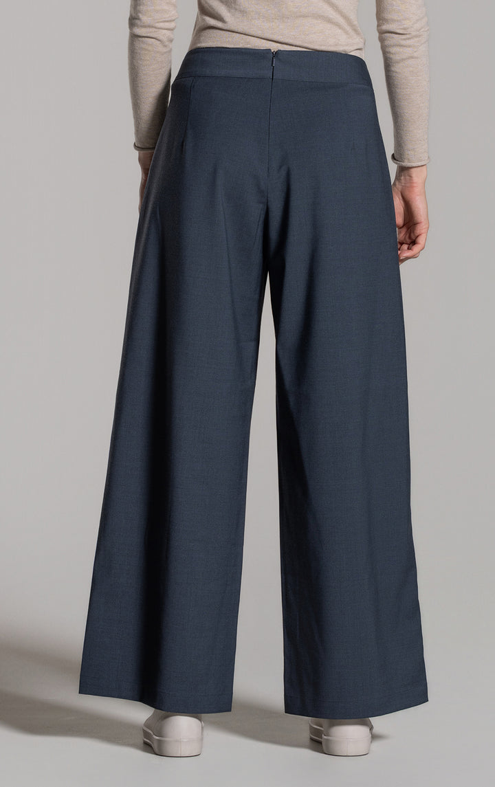 LIGHTWEIGHT WOOL BLEND WIDE LEG PANT