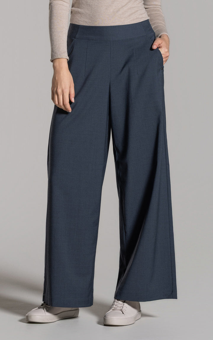 LIGHTWEIGHT WOOL BLEND WIDE LEG PANT