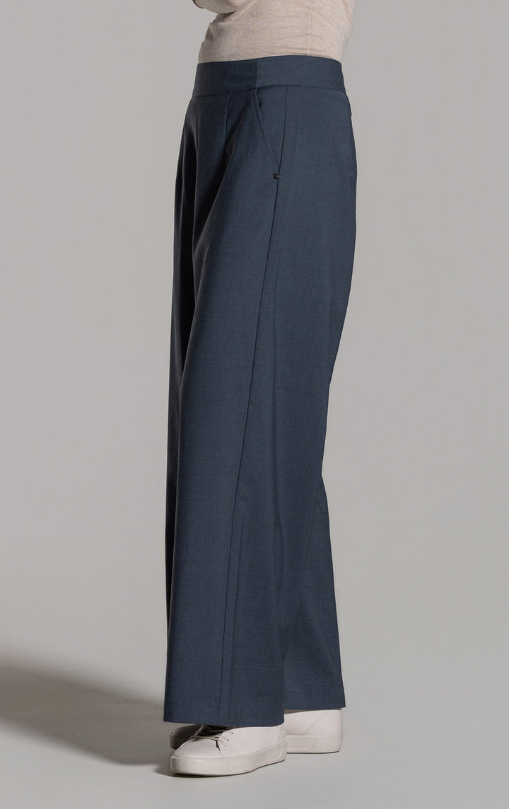 LIGHTWEIGHT WOOL BLEND WIDE LEG PANT