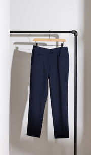 LIGHTWEIGHT WOOL BLEND SLIM LEG TROUSER