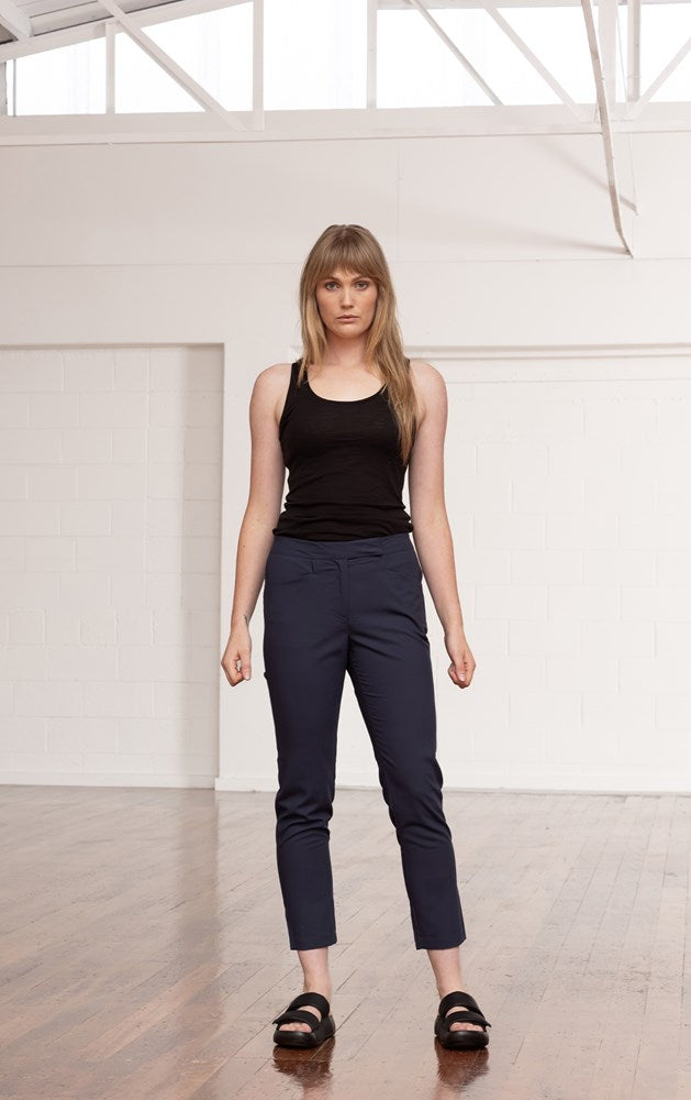 LIGHTWEIGHT WOOL BLEND SLIM LEG TROUSER - CLEARANCE
