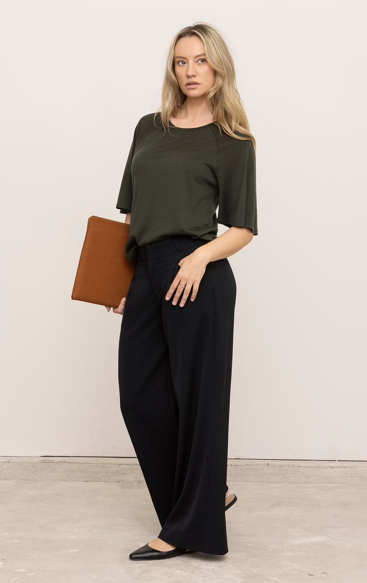 180G MERINO FLUTTER SLEEVE TEE