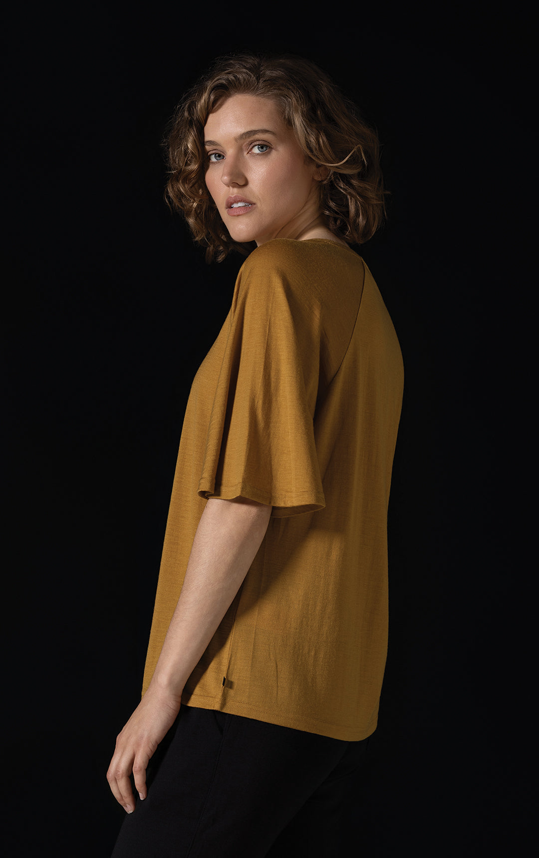 180G MERINO FLUTTER SLEEVE TEE