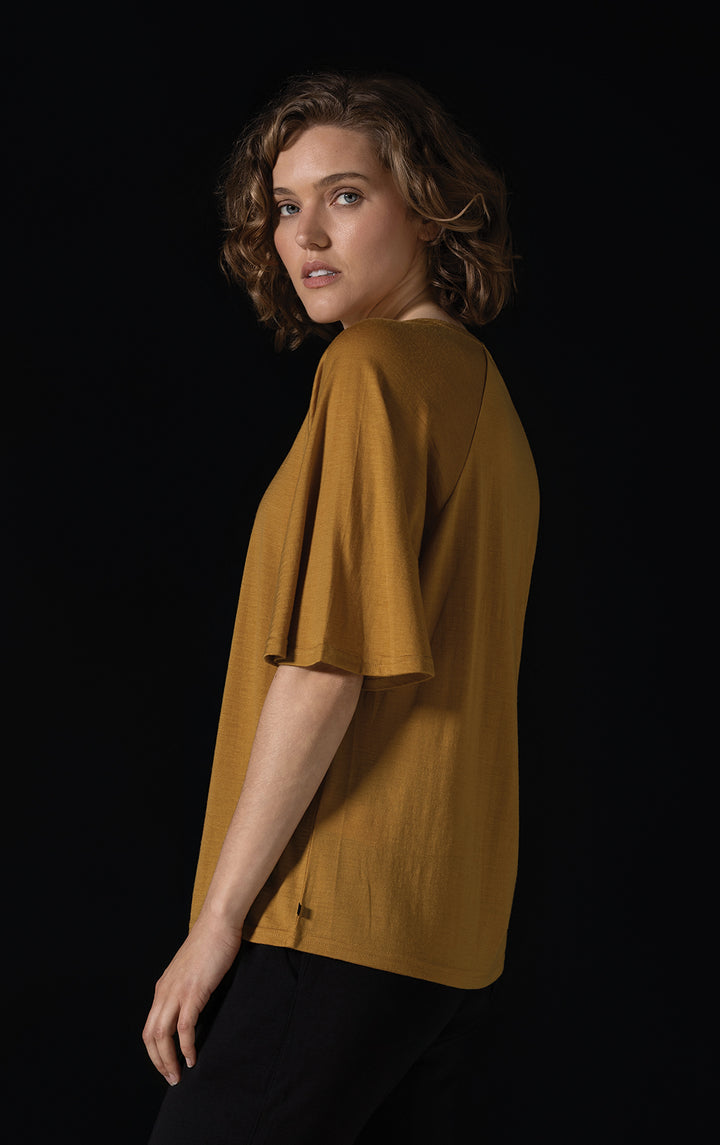 180G MERINO FLUTTER SLEEVE TEE