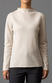 12GG BRUSHED MERINO FUNNEL NECK PULLOVER - CLEARANCE