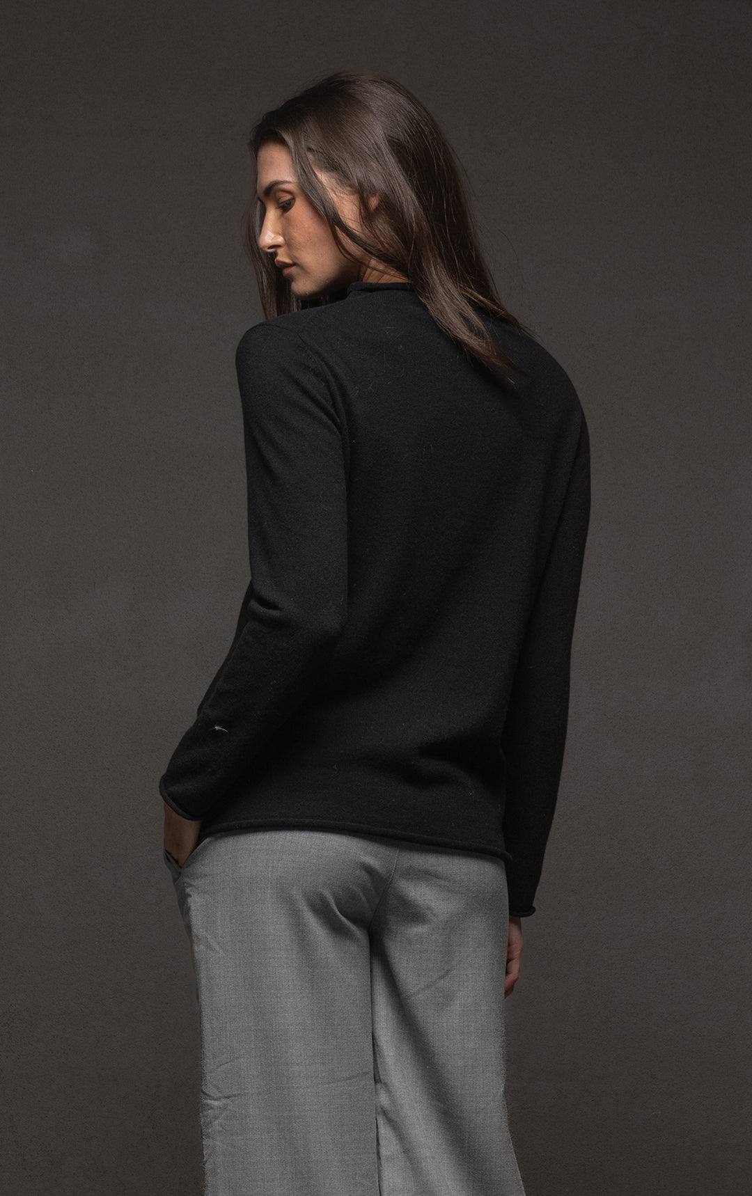 12GG BRUSHED MERINO FUNNEL NECK PULLOVER