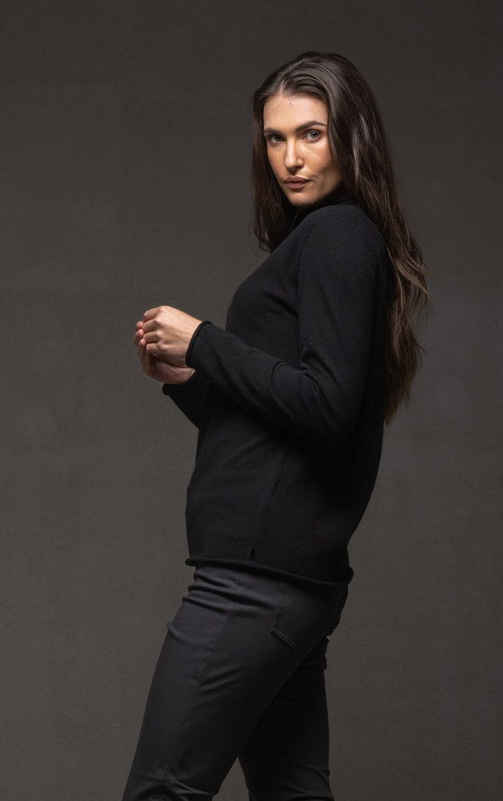 12GG BRUSHED MERINO FUNNEL NECK PULLOVER