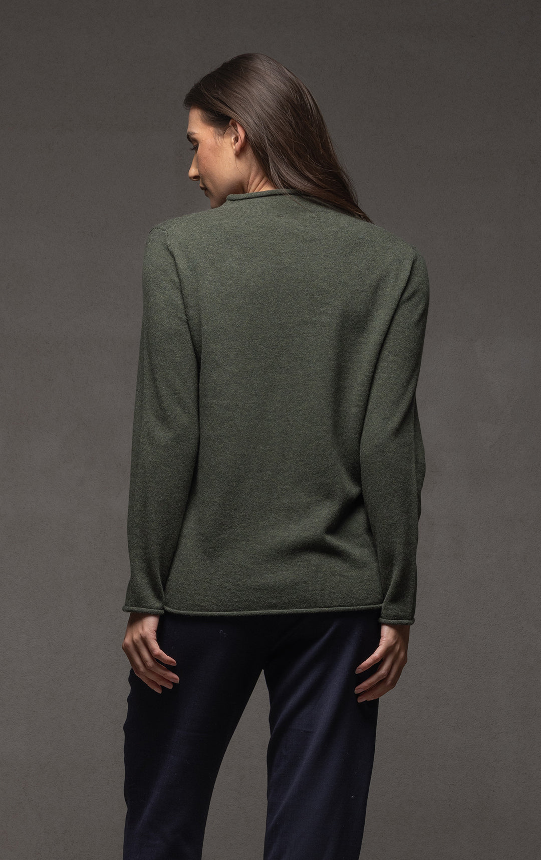 12GG BRUSHED MERINO FUNNEL NECK PULLOVER