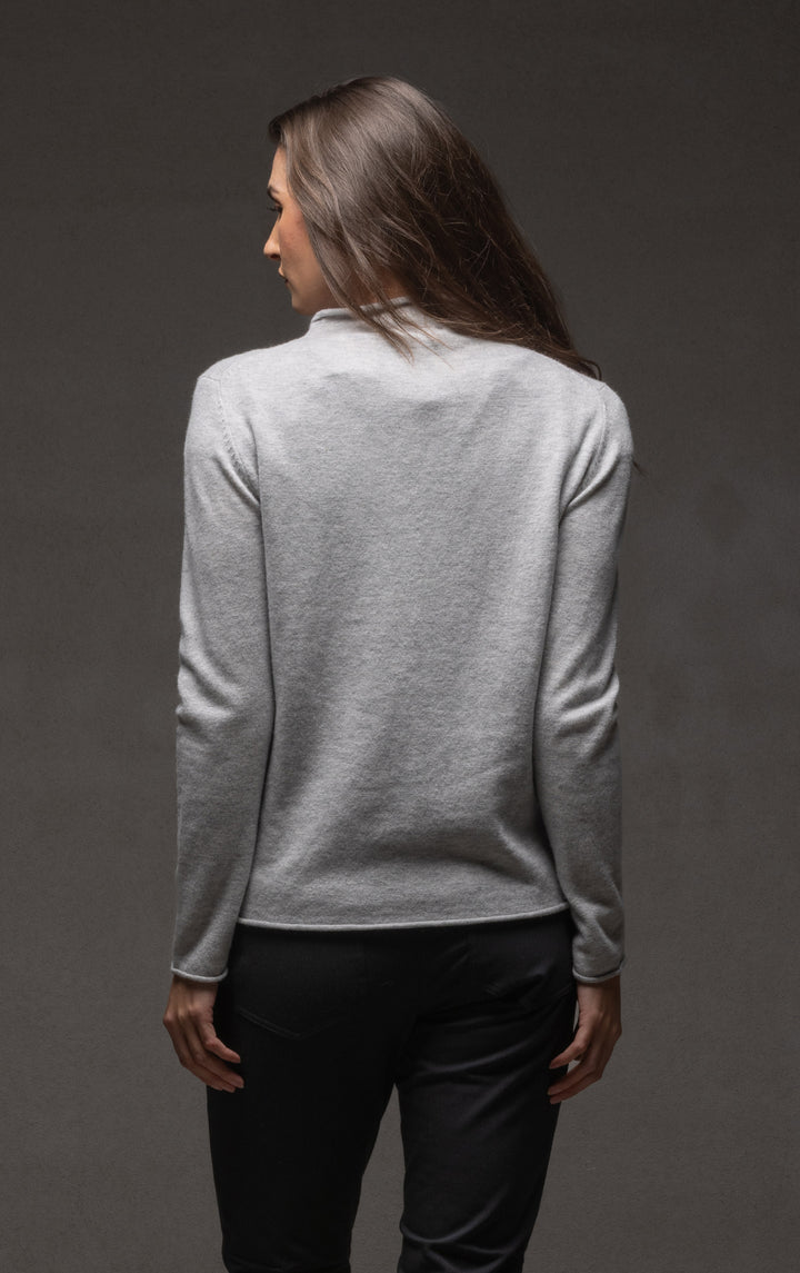 12GG BRUSHED MERINO FUNNEL NECK PULLOVER