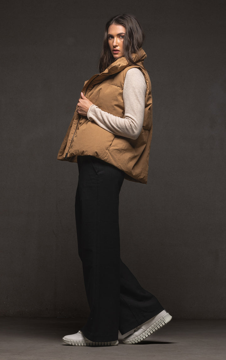 12GG BRUSHED MERINO FUNNEL NECK PULLOVER