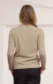 12GG BRUSHED MERINO FUNNEL NECK PULLOVER