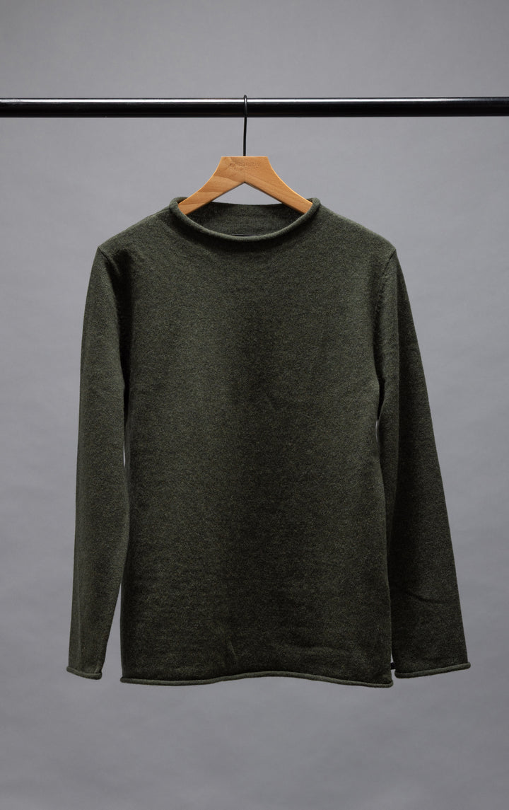12GG BRUSHED MERINO FUNNEL NECK PULLOVER