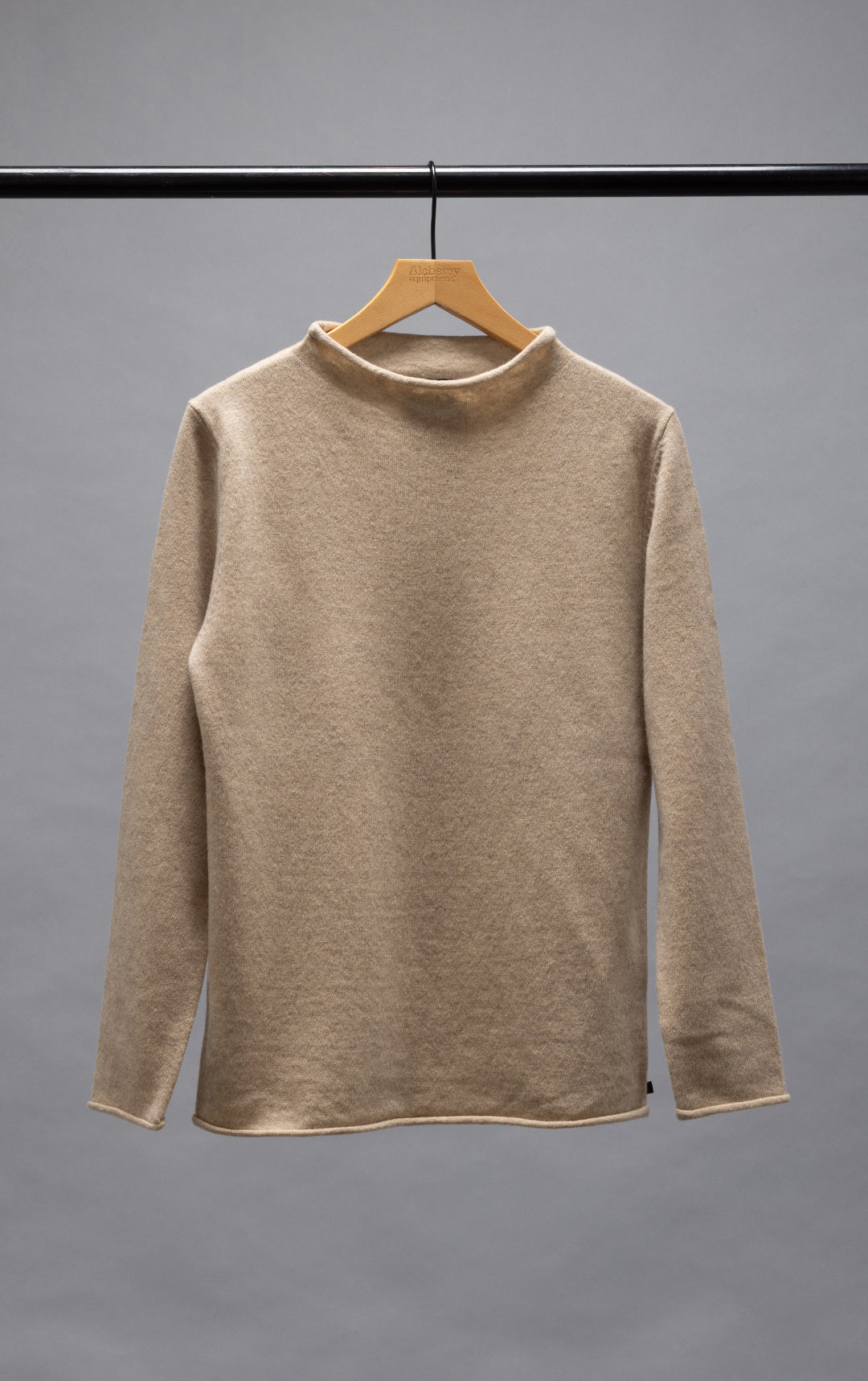 12GG BRUSHED MERINO FUNNEL NECK PULLOVER