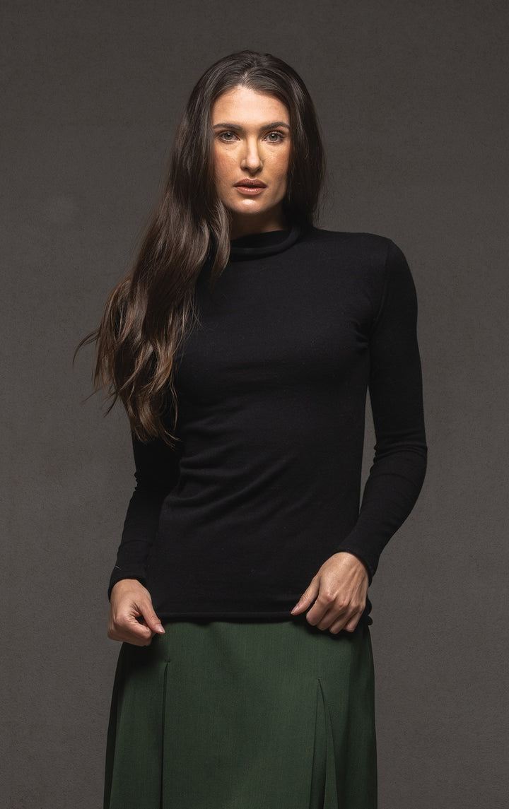 14GG COTTON SILK TURTLENECK