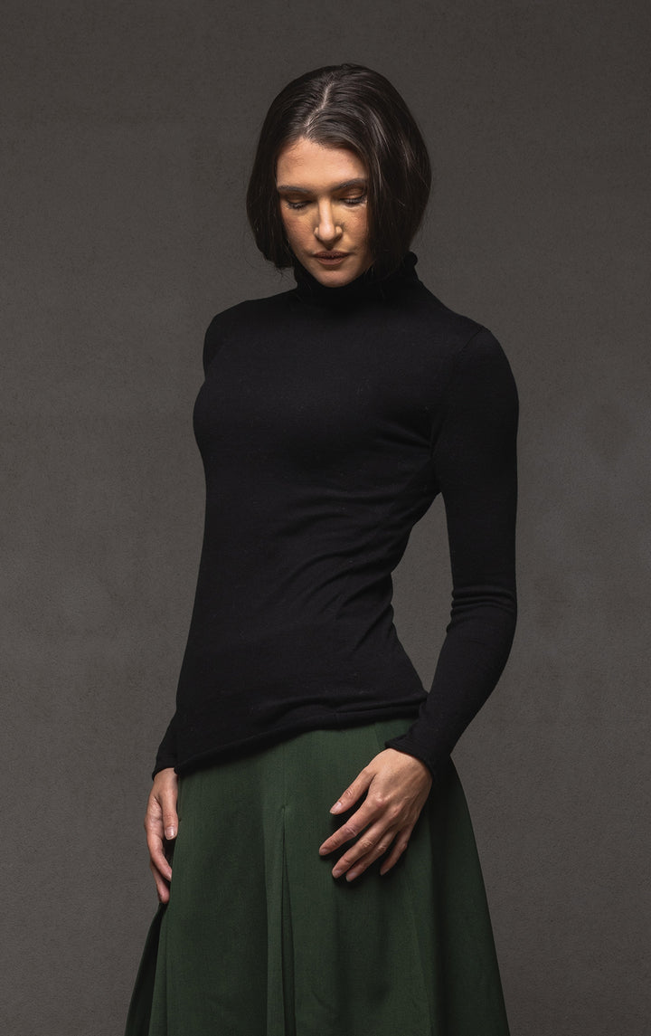 14GG COTTON SILK TURTLENECK
