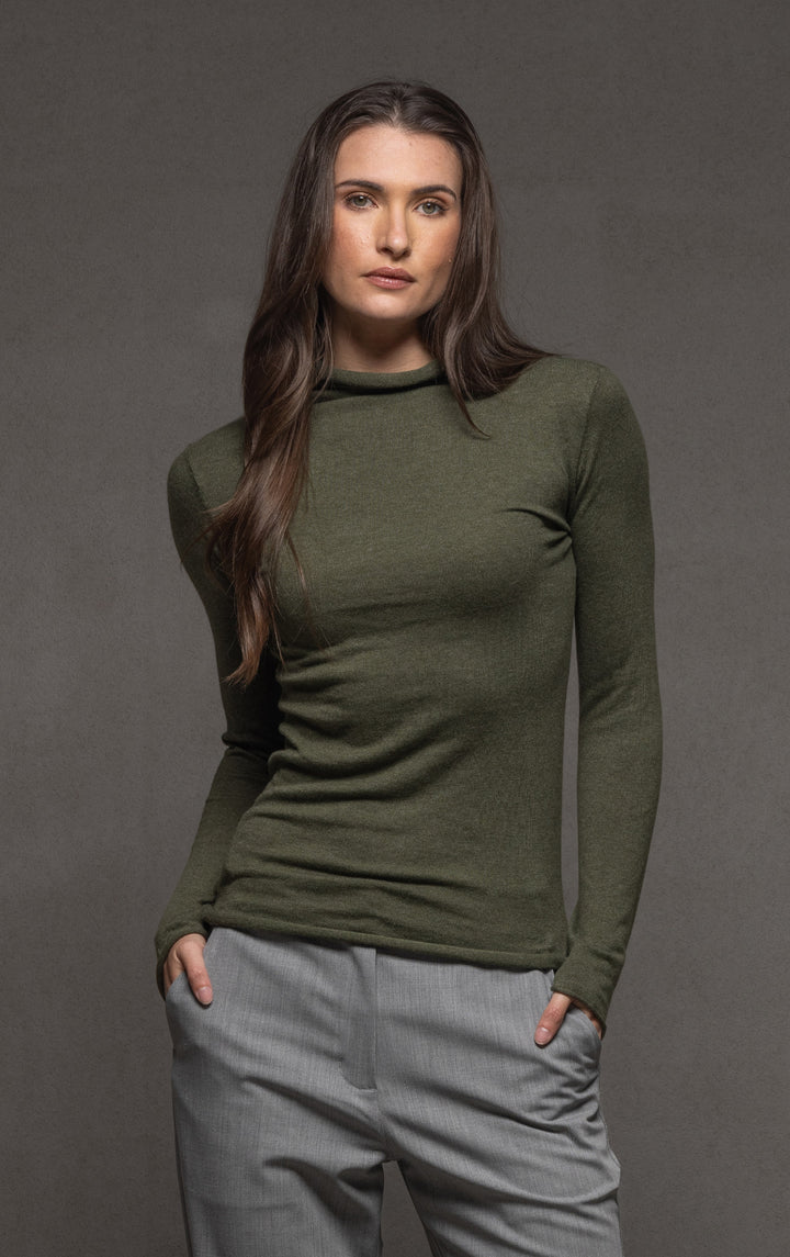 14GG COTTON SILK TURTLENECK