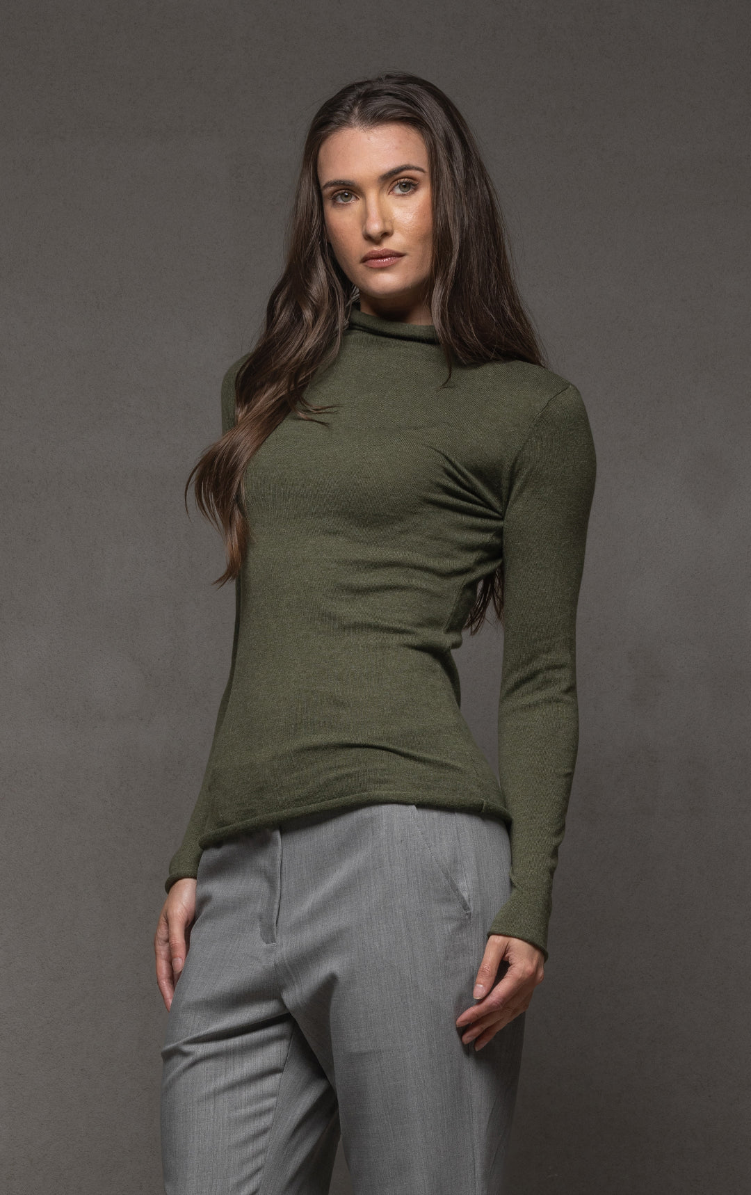 14GG COTTON SILK TURTLENECK