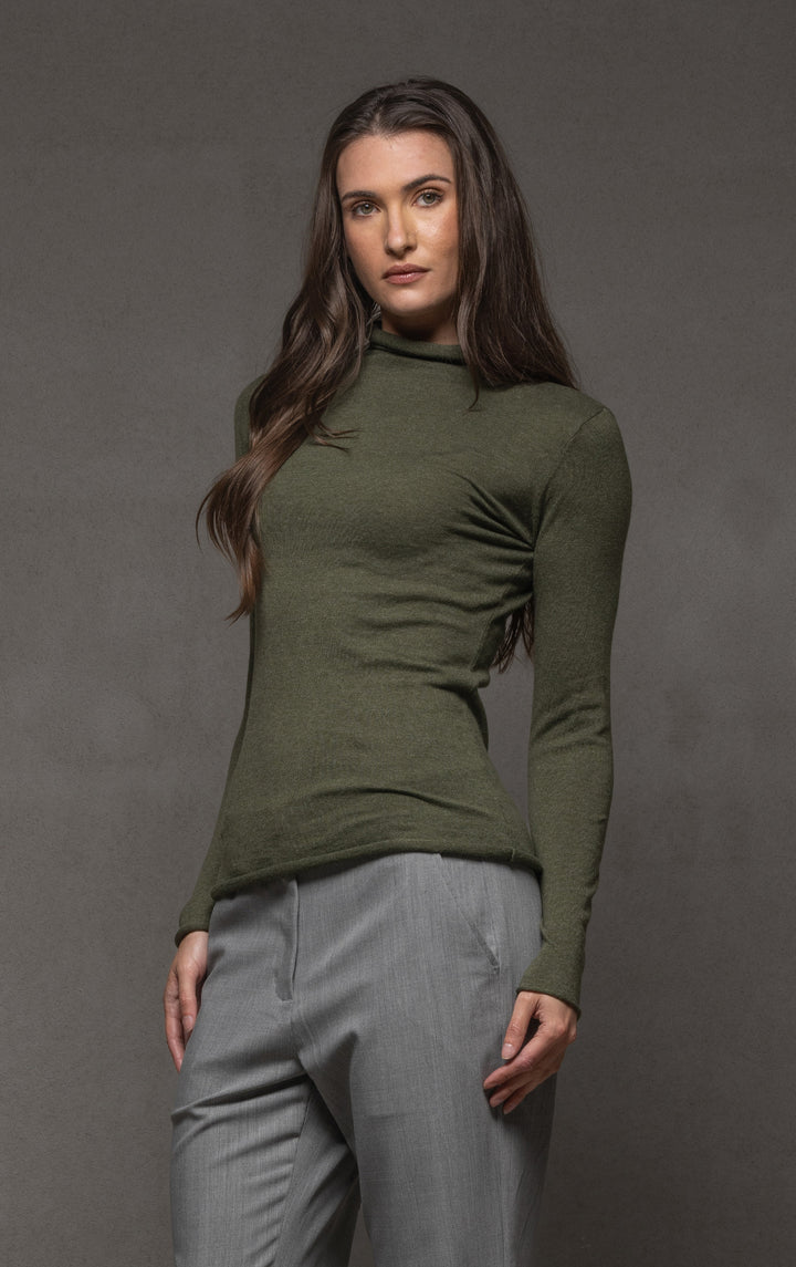 14GG COTTON SILK TURTLENECK