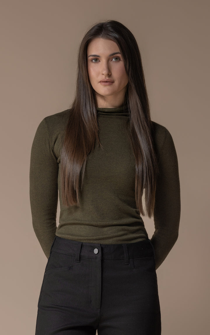 14GG COTTON SILK TURTLENECK