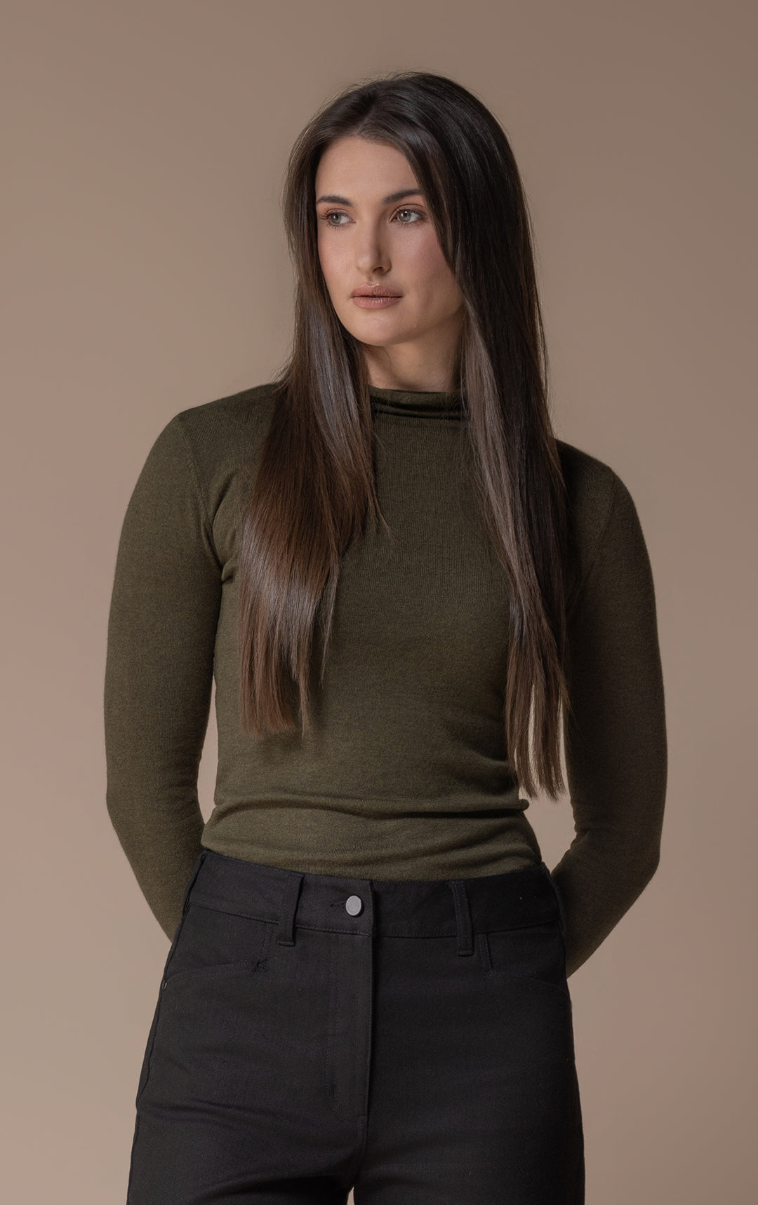14GG COTTON SILK TURTLENECK