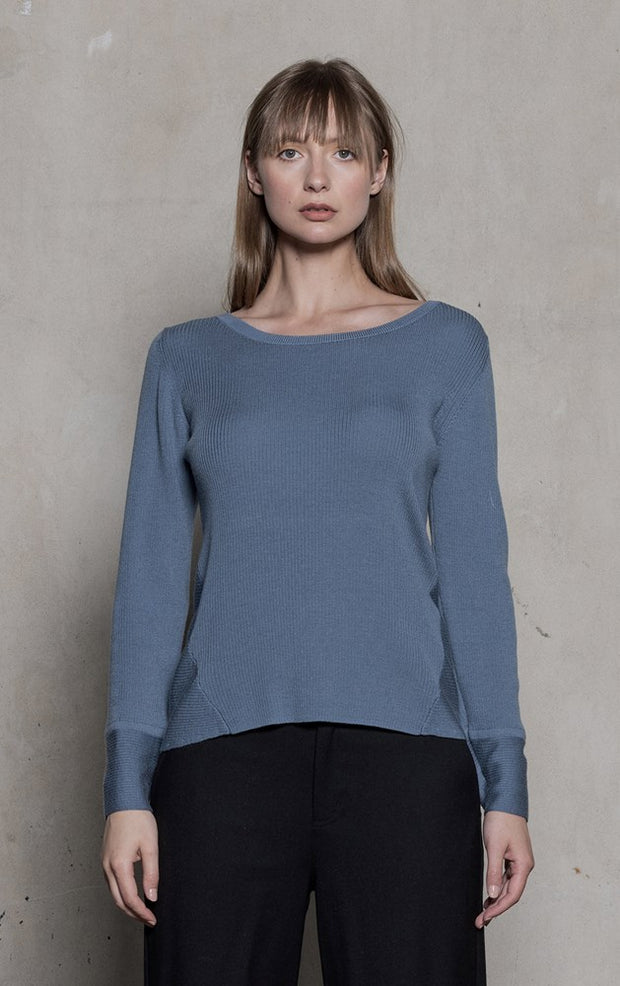 MERINO RIBBED PULLOVER - CLEARANCE