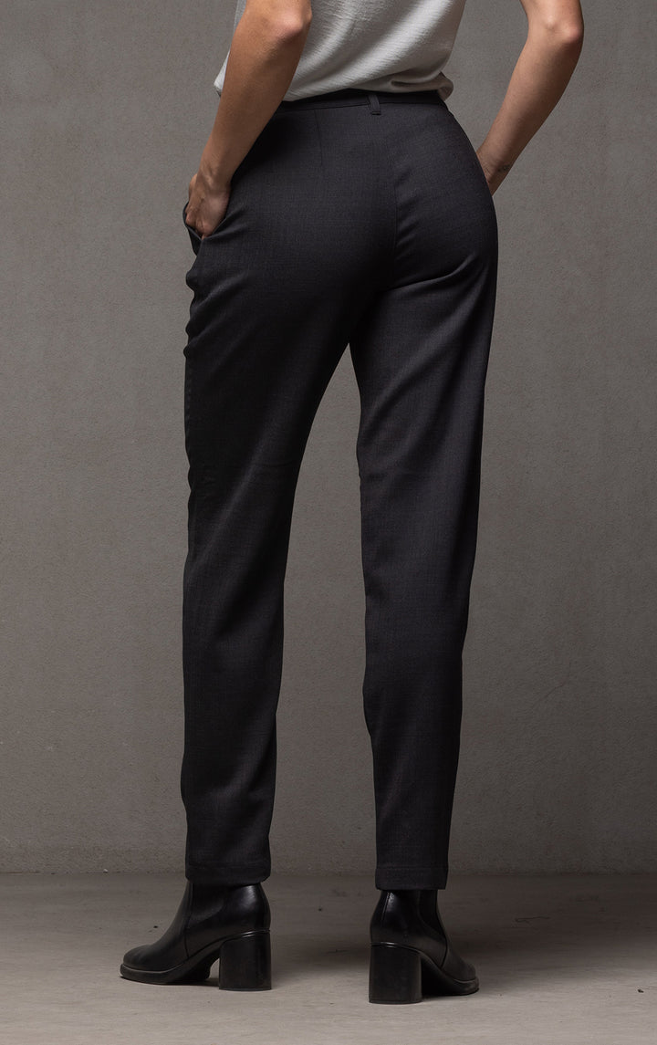 WOOL BLEND STRAIGHT LEG TROUSER