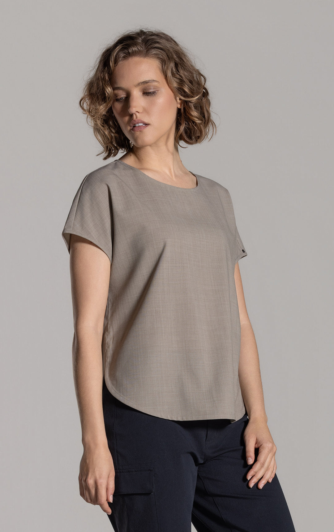 SUMMER WOOL DOLMAN TOP