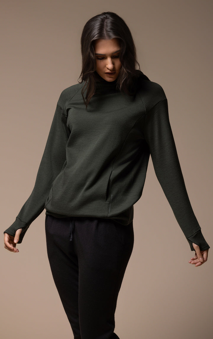320GSM MERINO PULLOVER HOODY