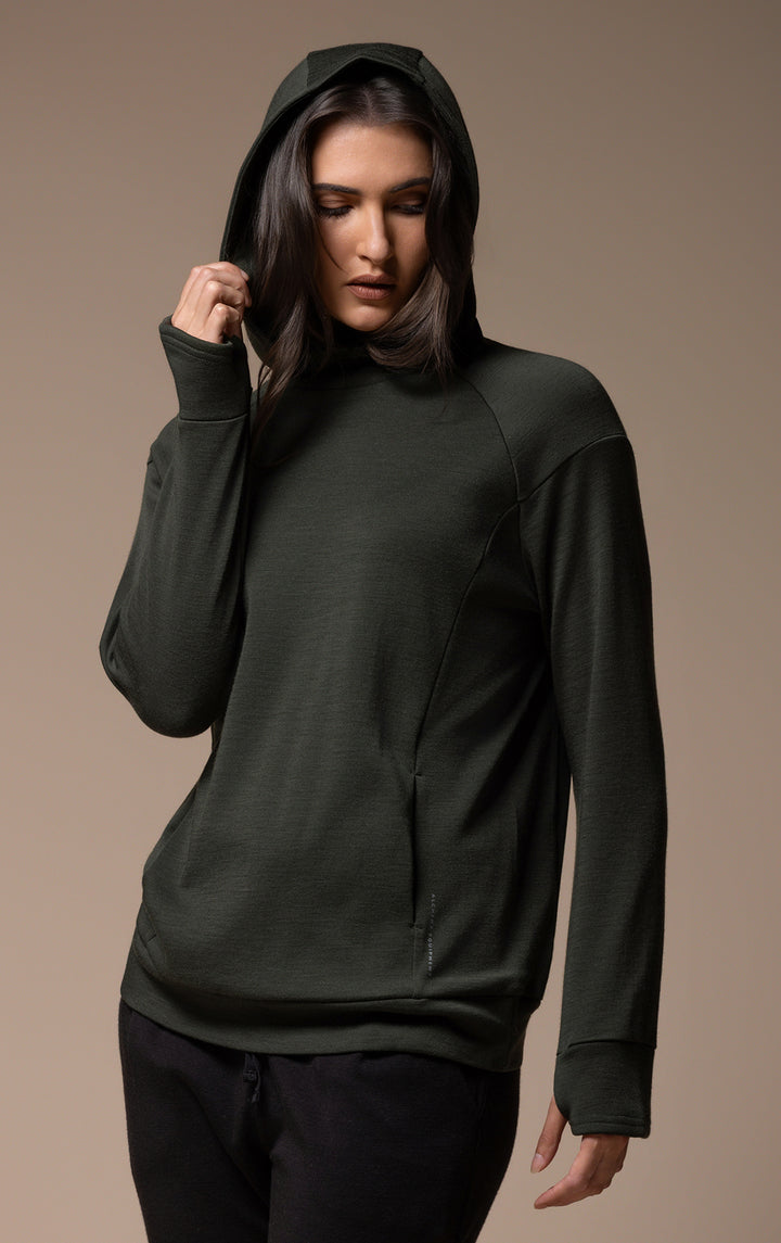 320GSM MERINO PULLOVER HOODY