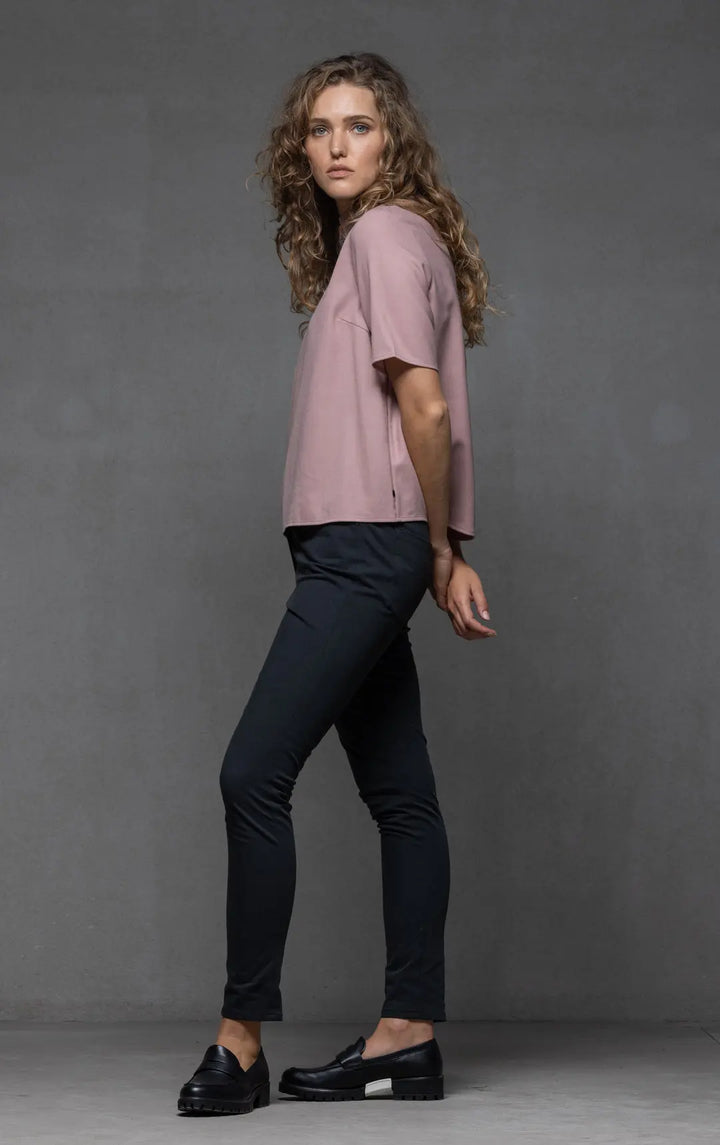 WOOL BLEND HIGH COLLAR TOP 0
