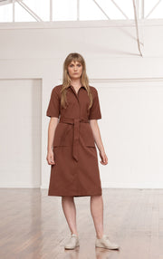 PERFORMANCE TWILL SHIRT DRESS