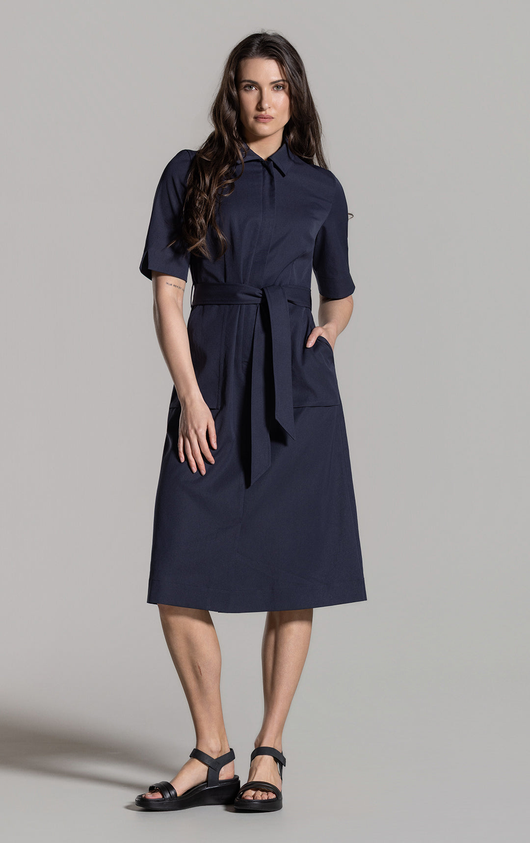 PERFORMANCE TWILL SHIRT DRESS
