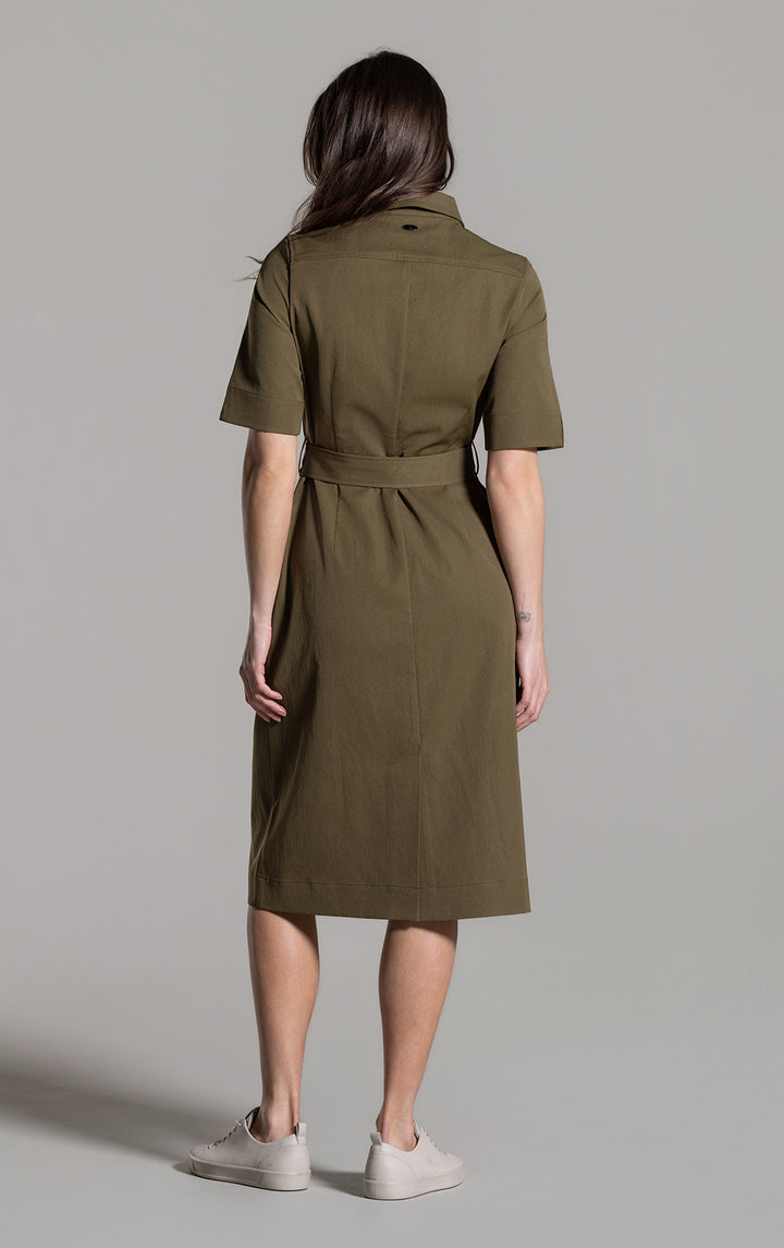 PERFORMANCE TWILL SHIRT DRESS - CLEARANCE