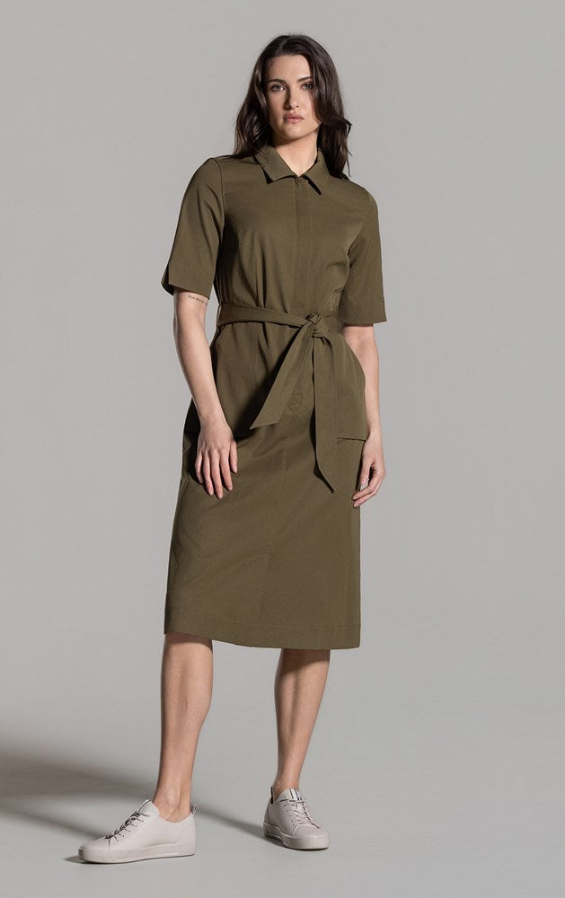 PERFORMANCE TWILL SHIRT DRESS - CLEARANCE