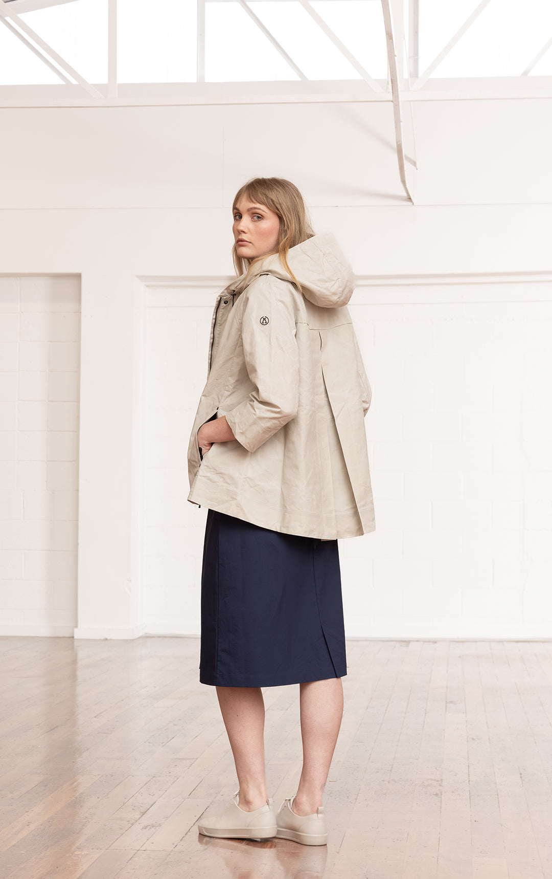 WAXED COTTON SWING SHELL - CLEARANCE