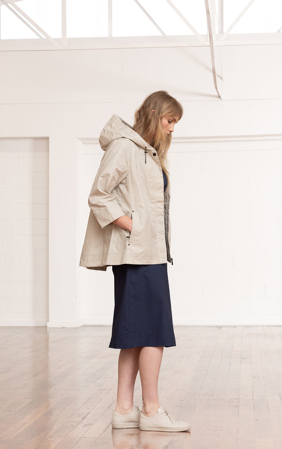 WAXED COTTON SWING SHELL - CLEARANCE