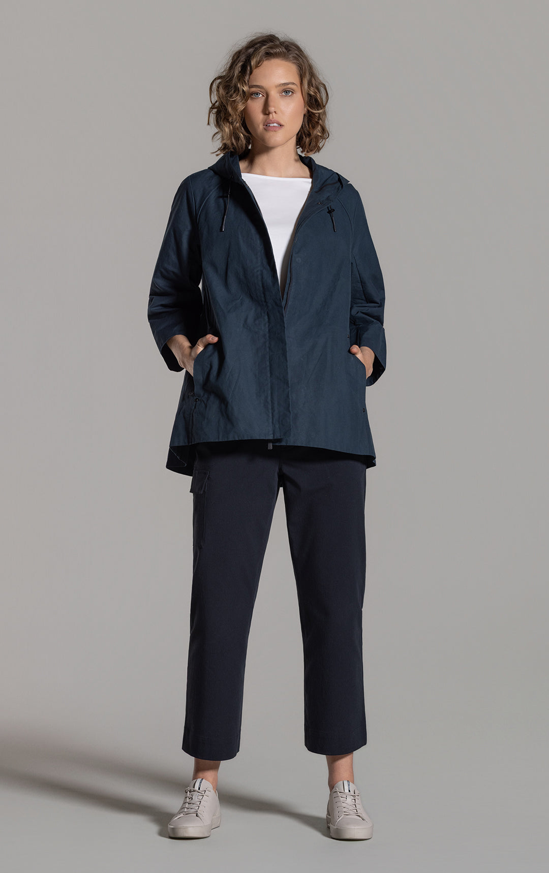 WAXED COTTON SWING SHELL