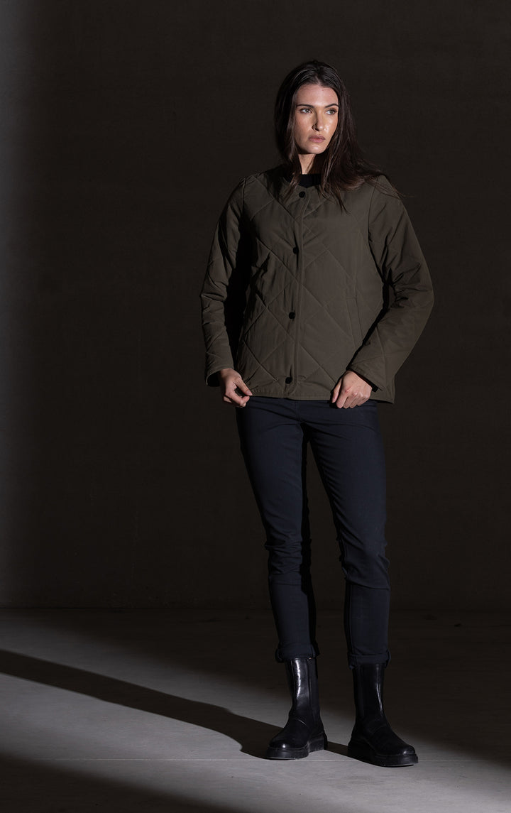 QUILTED PRIMALOFT CROPPED JACKET