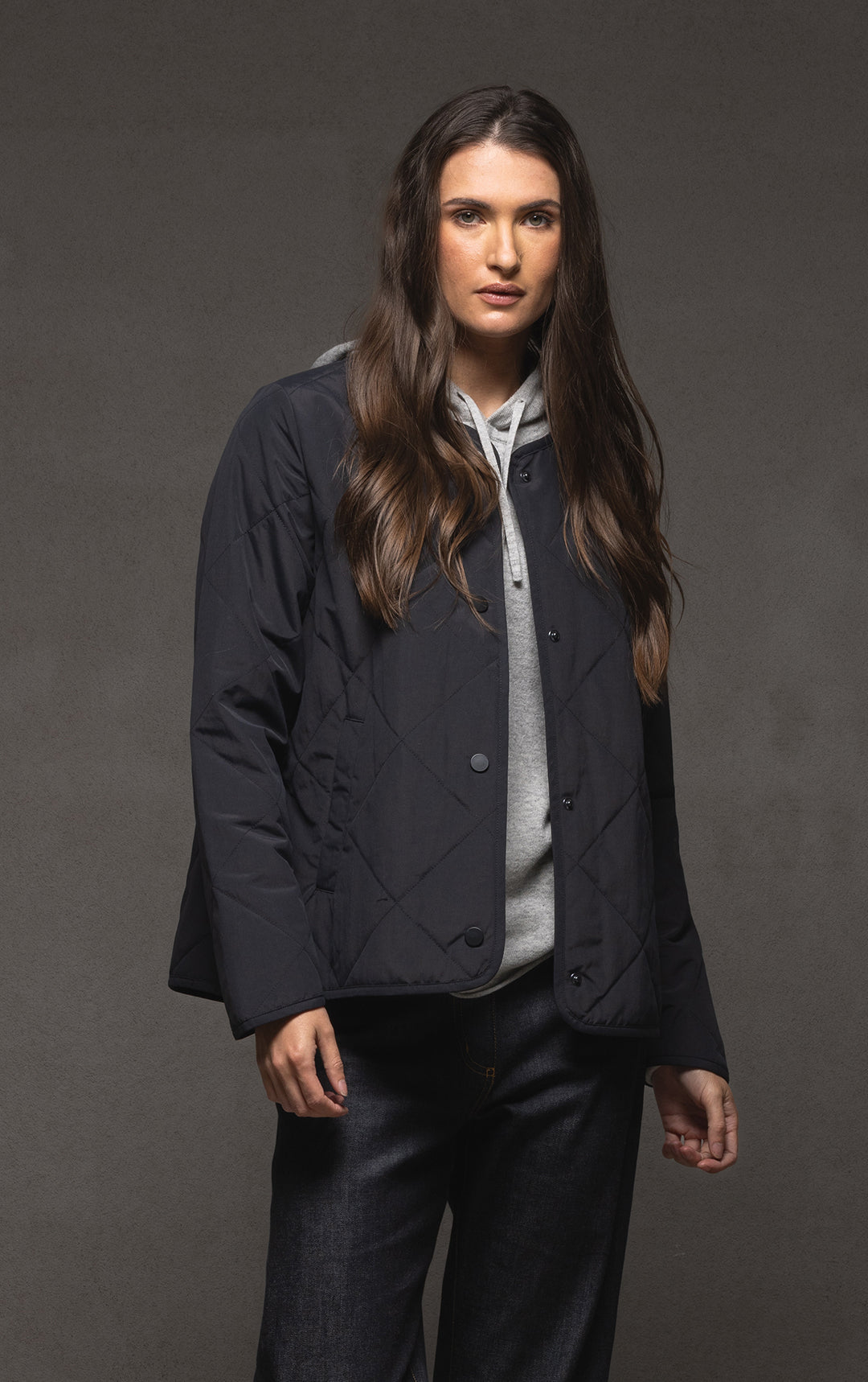 QUILTED PRIMALOFT CROPPED JACKET