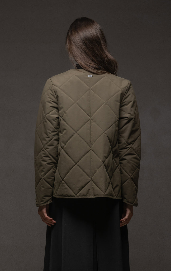 QUILTED PRIMALOFT CROPPED JACKET