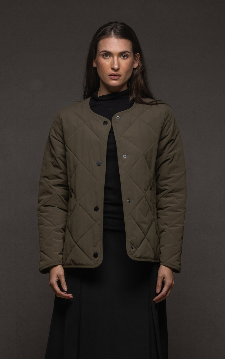 QUILTED PRIMALOFT CROPPED JACKET