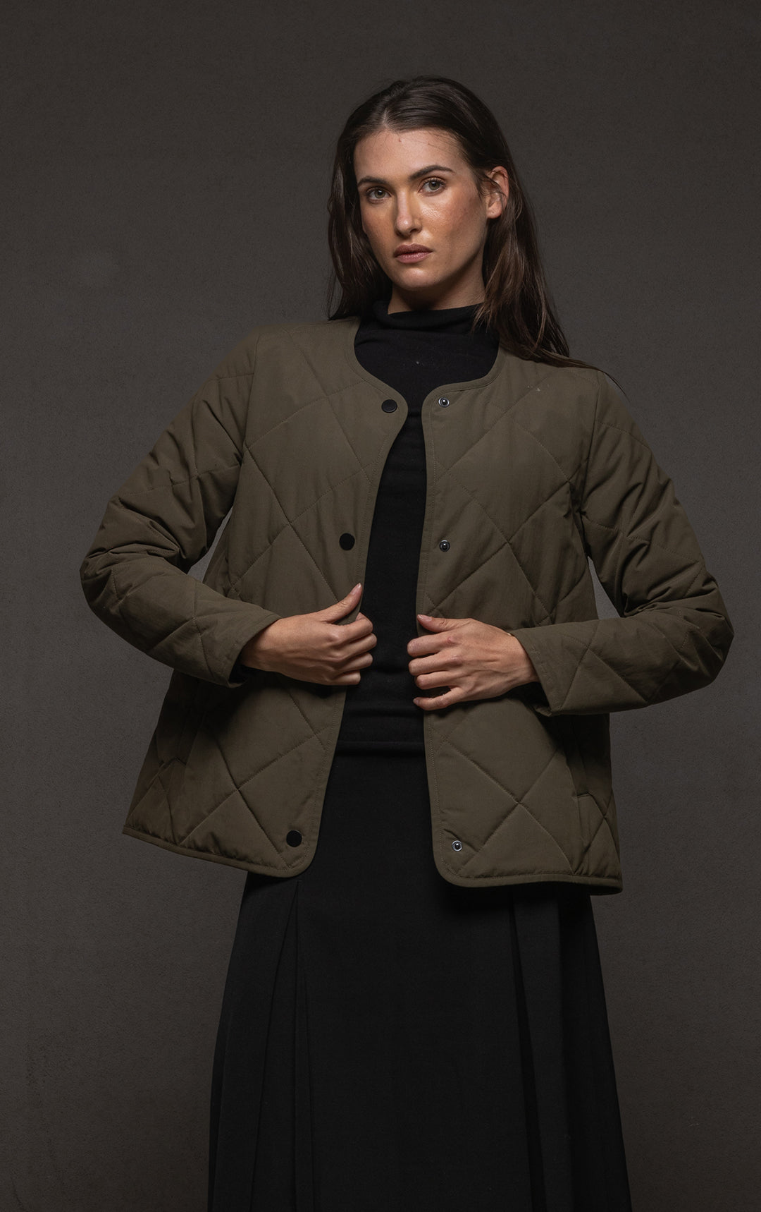 QUILTED PRIMALOFT CROPPED JACKET