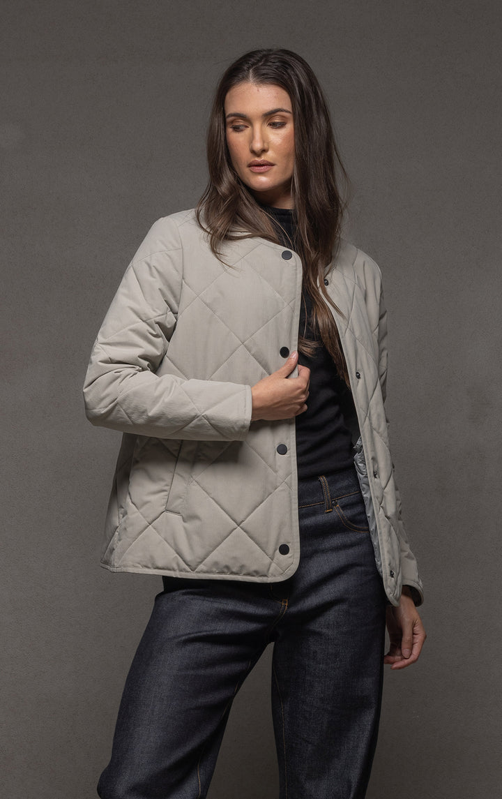QUILTED PRIMALOFT CROPPED JACKET