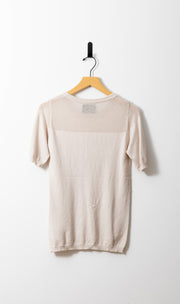 14GG COTTON SILK MESH KNIT TEE