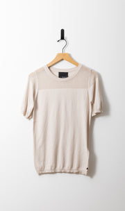 14GG COTTON SILK MESH KNIT TEE