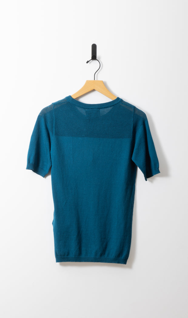 14GG COTTON SILK MESH KNIT TEE