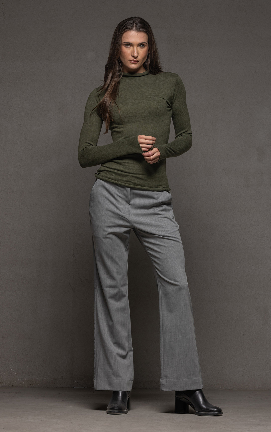 WOOL BLEND TROUSER