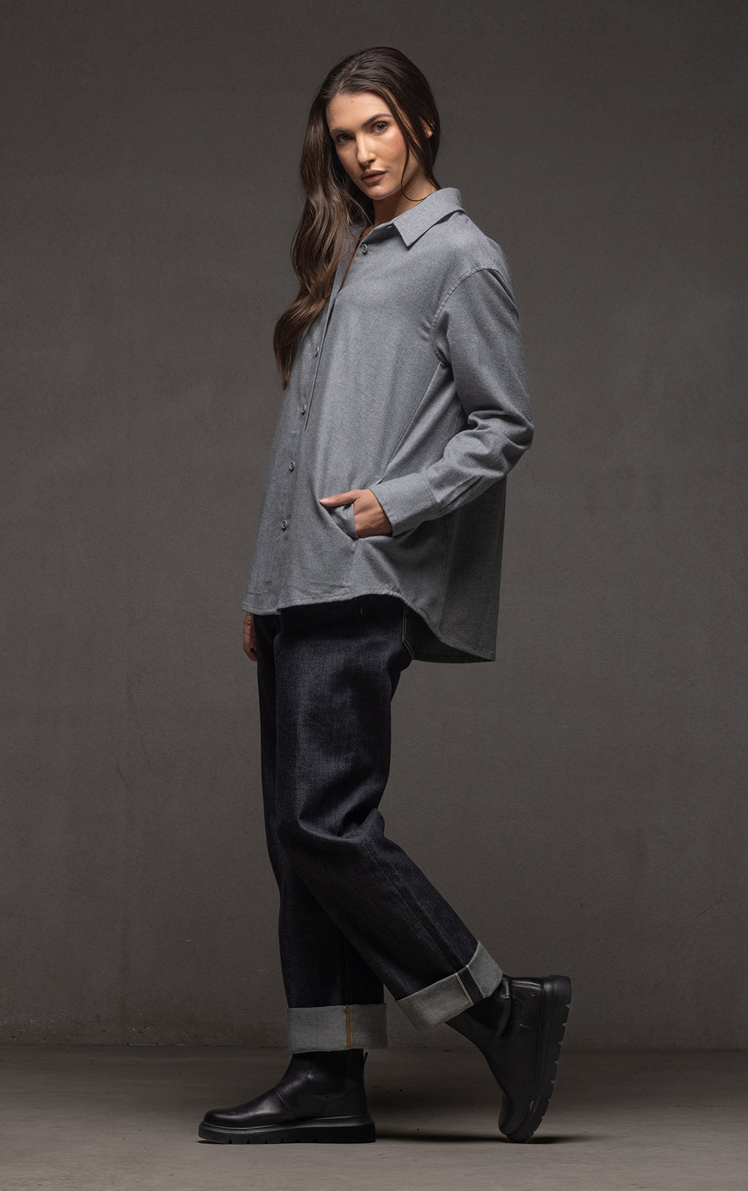 COTTON FLANNEL OVERSHIRT - CLEARANCE