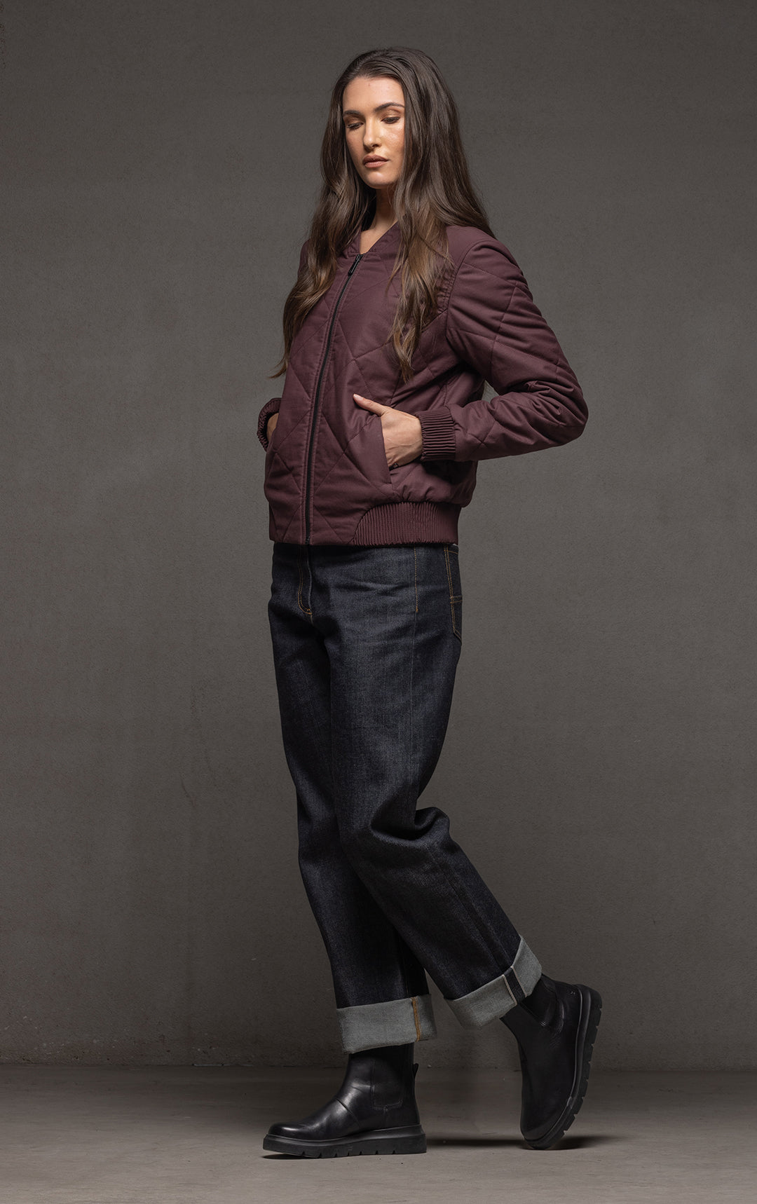 QUILTED BOMBER