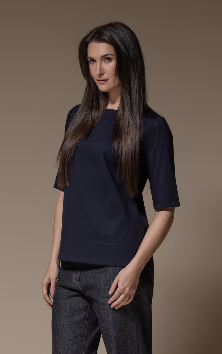 COTTON LUXE BOATNECK TOP